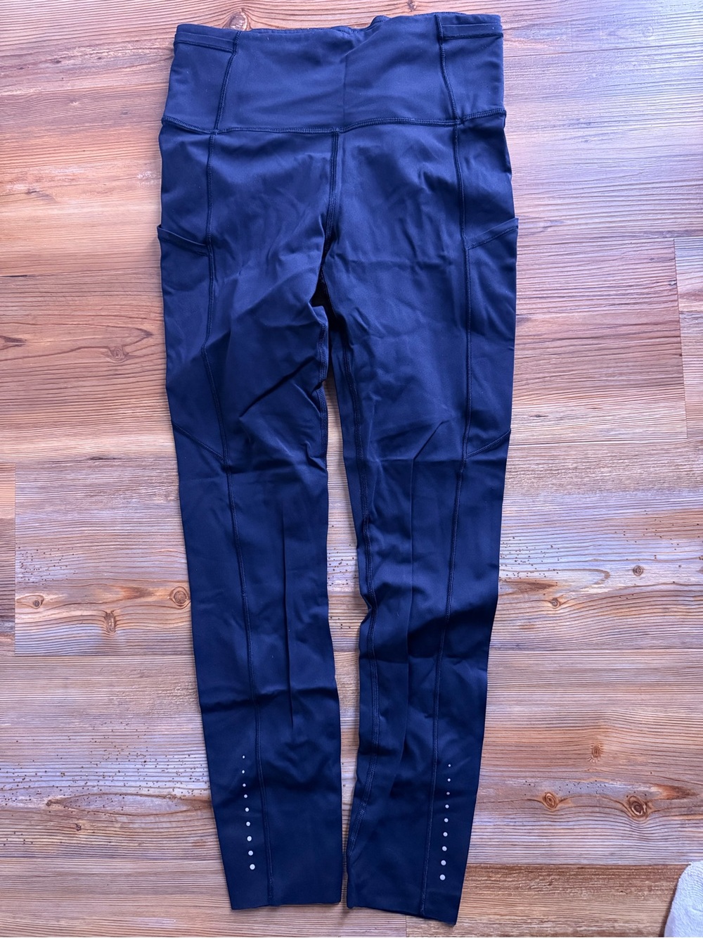 lululemon athletica Blue High-Rise Pocket Leggings with Ankle Reflective Dots